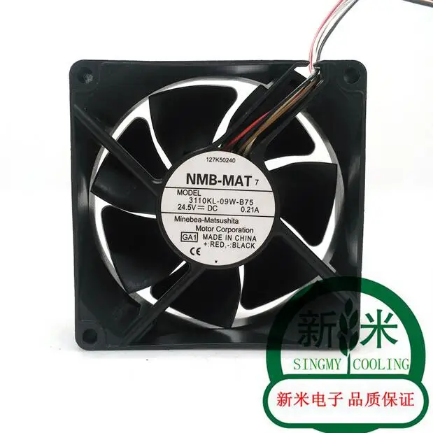 

Original 3110KL-09W-B75 24.5V 0.21A 8cm NMB 8025 80*80*25MM four wire copy machine fan