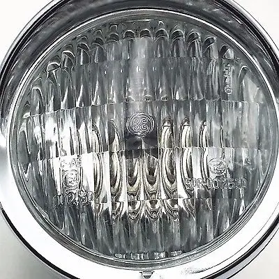 Chrome Metal 60/55 W Headlight For Harley Honda Kawasaki Suzuki Yamaha Cruiser