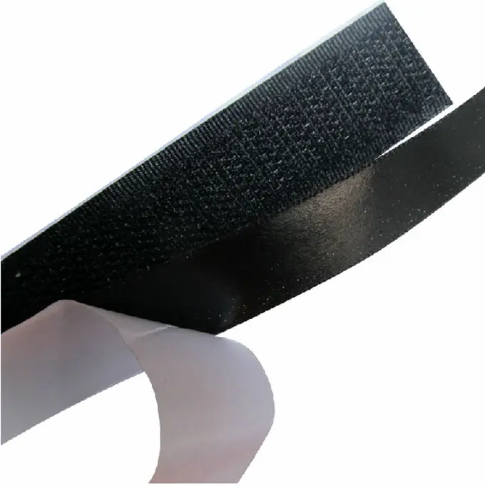 5/8 inch(16mm) width x 27yards length.ALL Purpose fastening  tape With Super Adhesive Backing hook and loop.