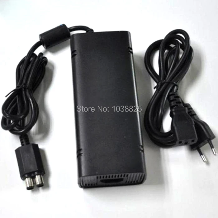 New AC 100-240V Adapter Power Supply Charger US & EU Plug Cable for XBOX 360 Slim Ideal Replacement Charger