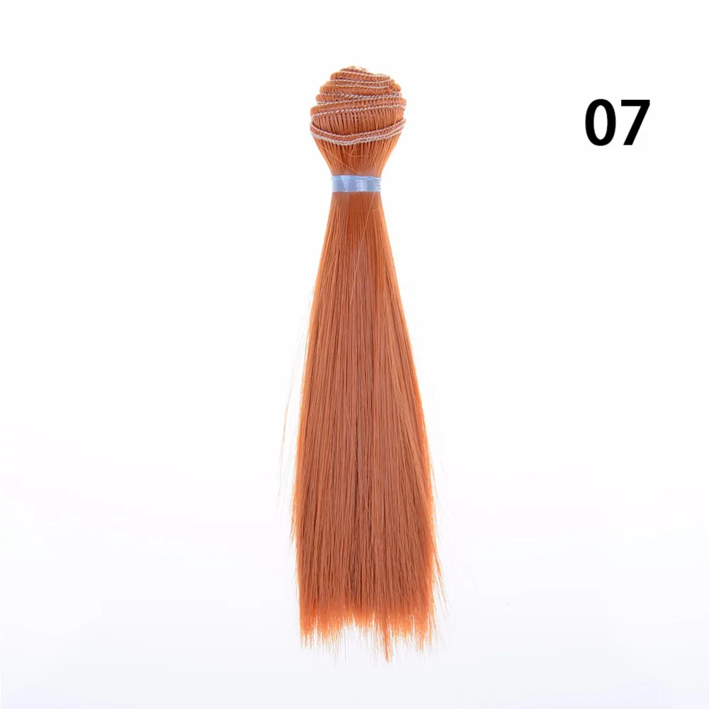 Nuovi capelli lunghi per bambole da 15 cm materiale ad alta temperatura colore naturale spessa BJD parrucche per capelli lisci multicolori accessori per bambole