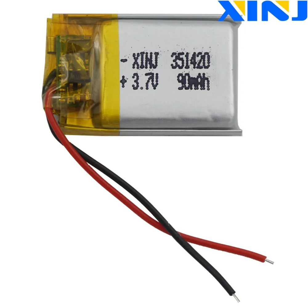 3.7V 90mAh 0.333Wh Li-Polymer Li Lithium Battery 351420 Lipo For Mp3 Record Pen Earphone Bluetooth Speaker Car Camera 3D Glasses