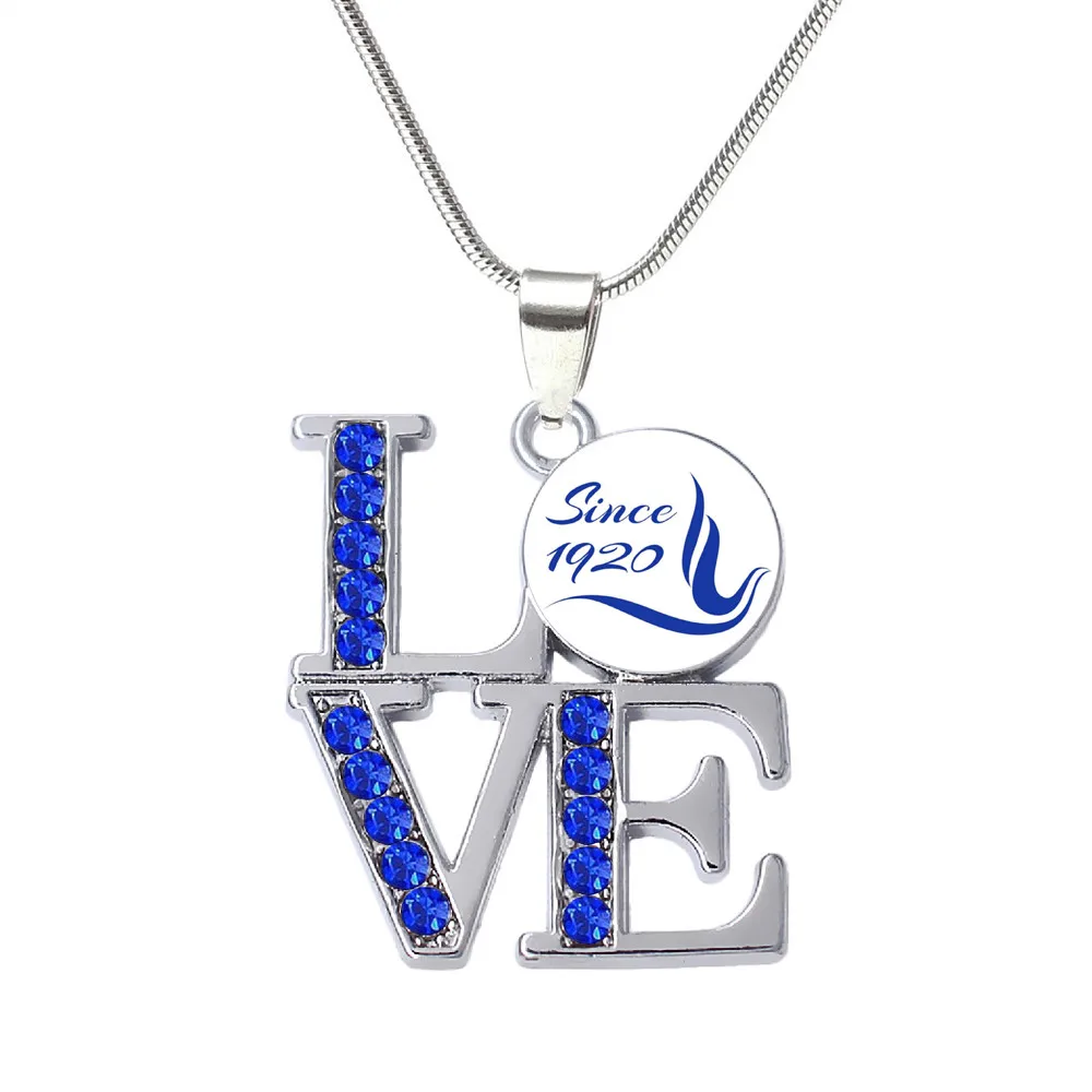 Double Nose metal sticker zeta phi beta pendant necklaces sorority jewelry for Greek university organization members gift