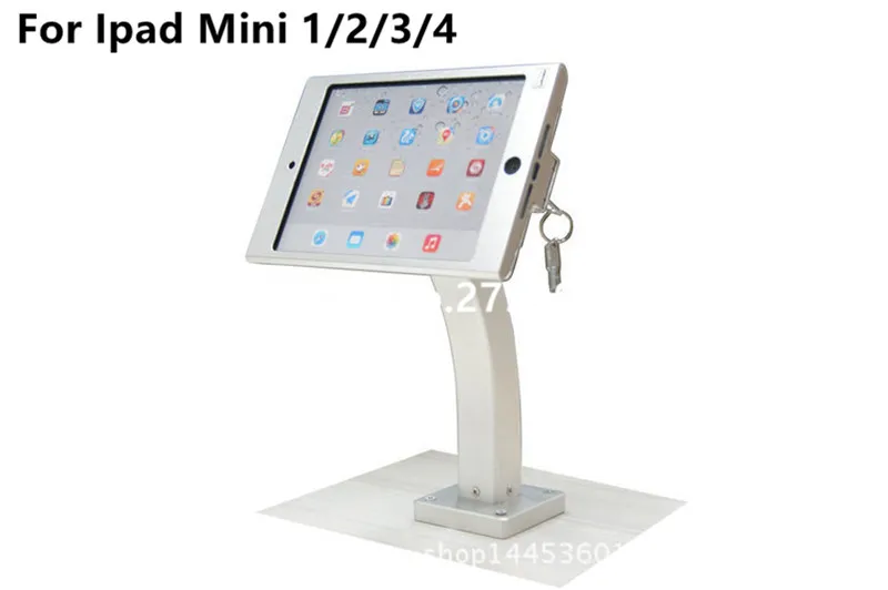 for mini iPad wall mount metal frame bracket mounting anti-theft locked enclosure desktop kiosksecure holder foothold