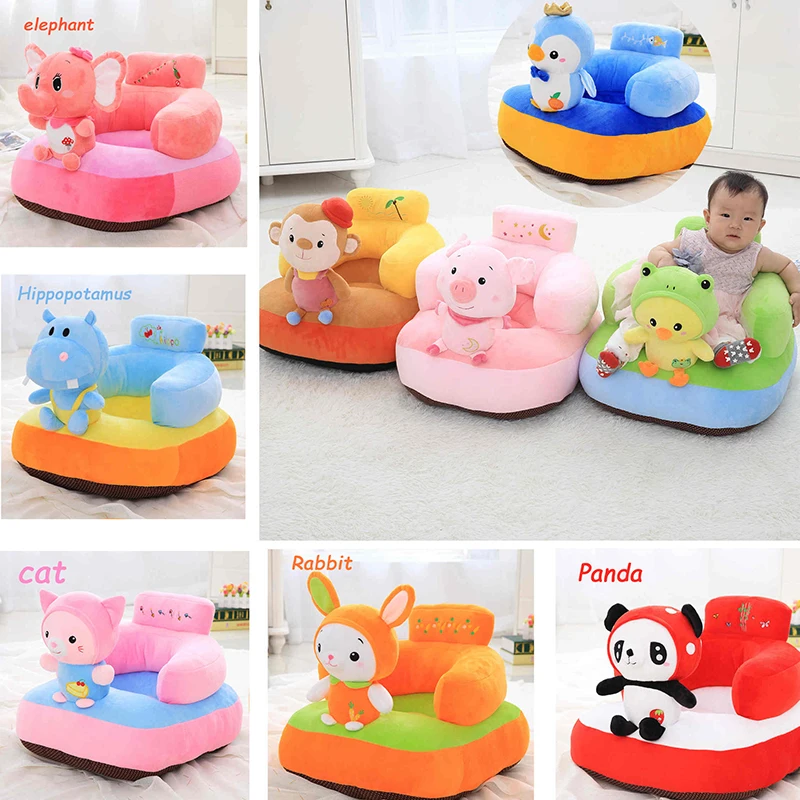 

Soft Stuffed Baby Seat Plush Toy Cute Animal Toys Infant Back Support Learning Sit Safety Baby Sofa Feeding Chair Seat Kids Gift