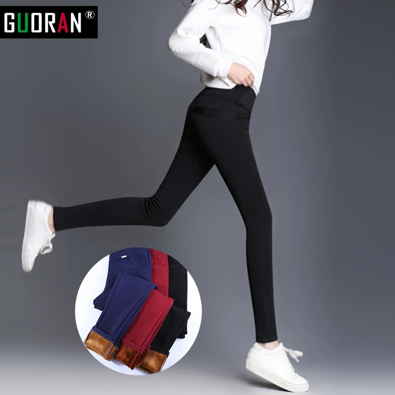 Winter pants women clothes velvet thicken warm skinny strech pencil pants female high waist cotton pantalon femme mujer