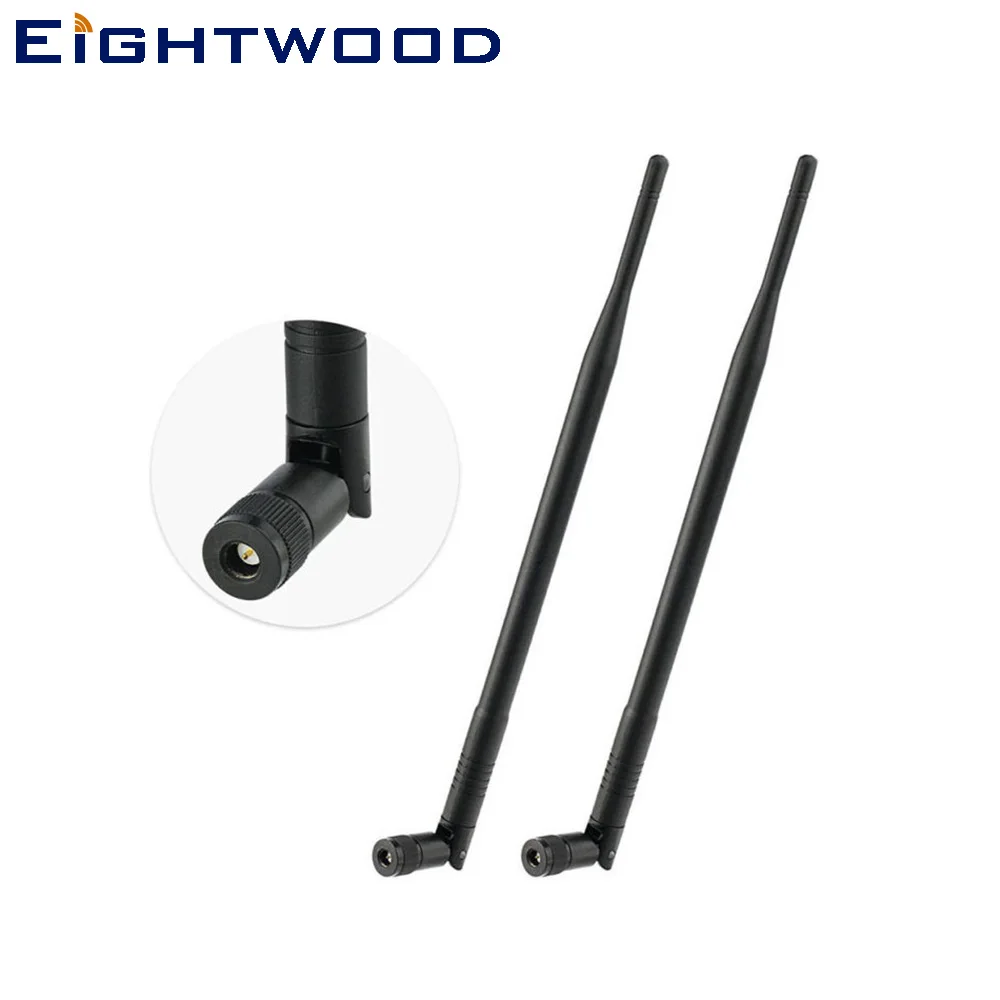 Eightwood 2-Pack 4G LTE 5dBi Omni SMA Plug Male Rubber Duck Antenna Cellular Aerial for Browning Trail and Hunting Camera