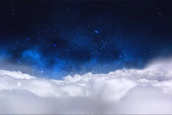 ท้องฟ้ายามค่ําคืนแฟนตาซีเมฆสีขาวฉากหลังคอมพิวเตอร์คุณภาพสูงพิมพ์เด็กเด็กพื้นหลัง