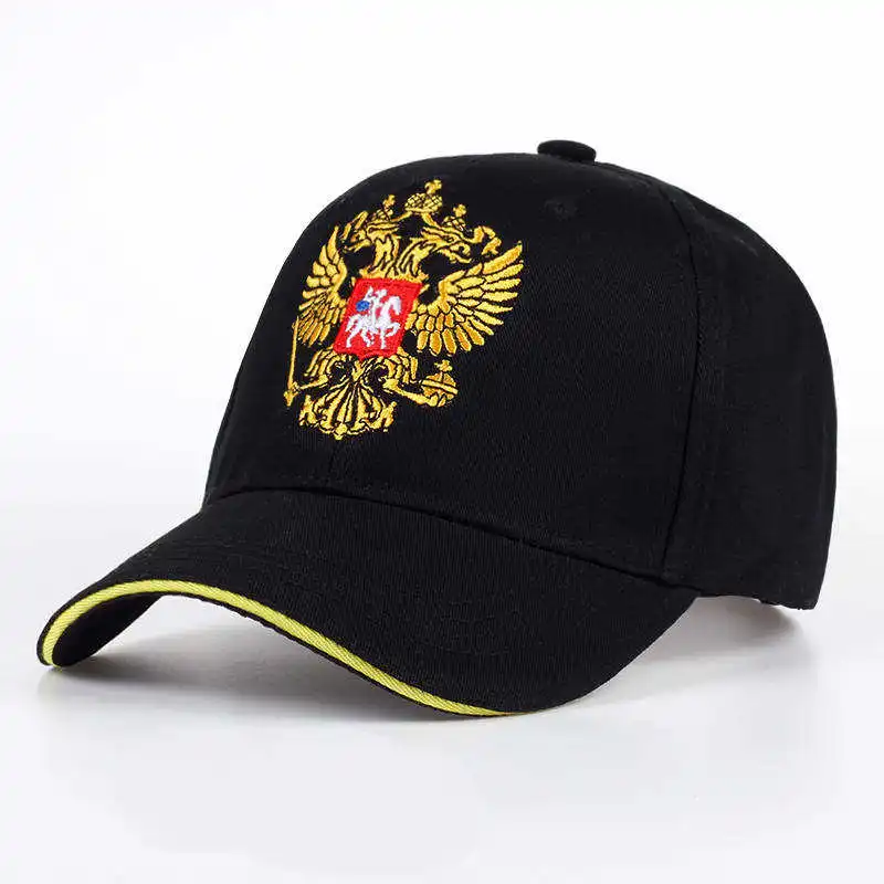 New Unisex 100%Cotton Outdoor Baseball Cap Russian Emblem Embroidery Snapback Fashion Sports Hats For Men & Women Patriot Cap