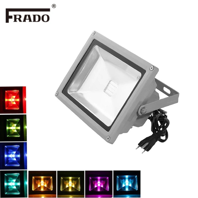 RGB LED Flutlichter 10W LED Außenstrahler IP65 Außenbeleuchtung Reflektor Spot Flutlicht Fernbedienung EU/AU/UK Stecker Lampen – Detail 7