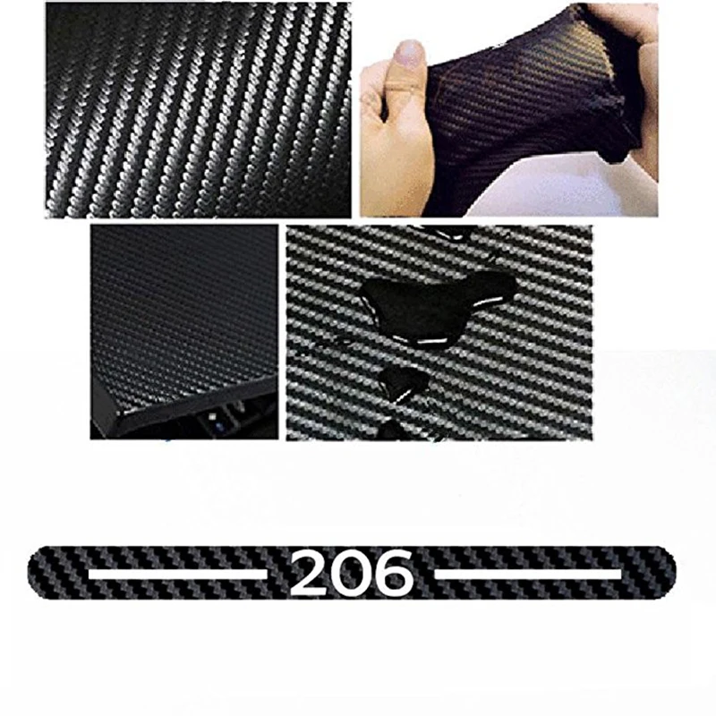 Car-styling Carbon Fiber Brake Sticker Rear Brake Lights Stickers For Peugeot 206 Peugeot 307 Vinyl Sticker Car Styling