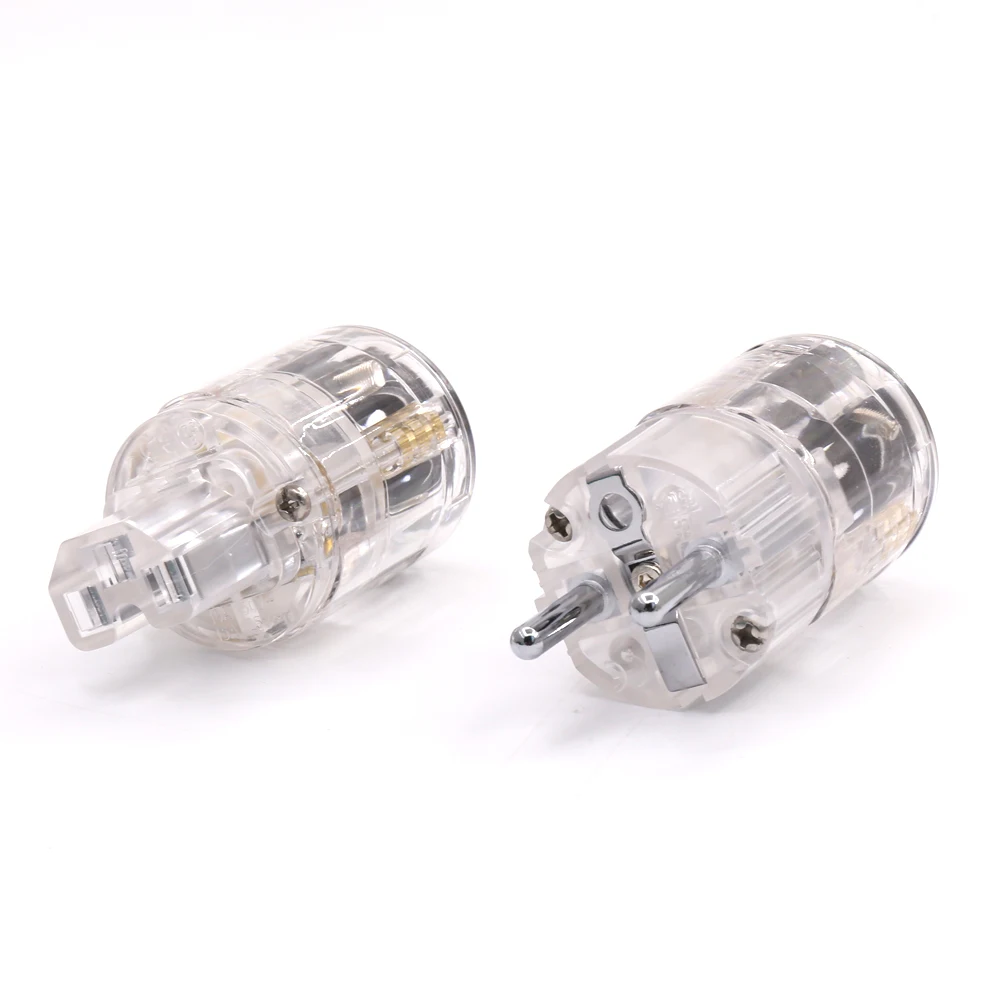 Hi-Fi родиевый штекер EU Schuko, гнездовой разъем IEC для кабеля питания Hi-Fi, вилки европейского стандарта