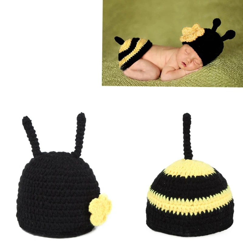 HOT!Newborn Photo Props Crochet Costume Knitted Baby Hat Sets Newborn Baby Animal Photography Props Accessories