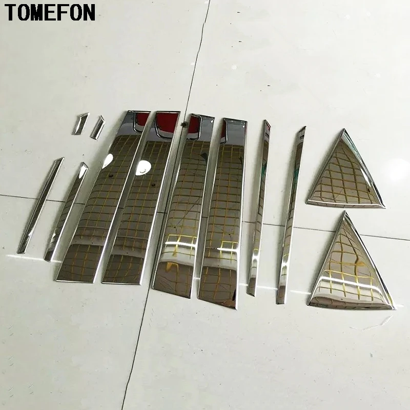 

TOMEFON Car Exterior Styling For Lexus RX 2016 Stainless Steel Car Window Middle Column Pillar Sticker Moulding Trim 12pcs