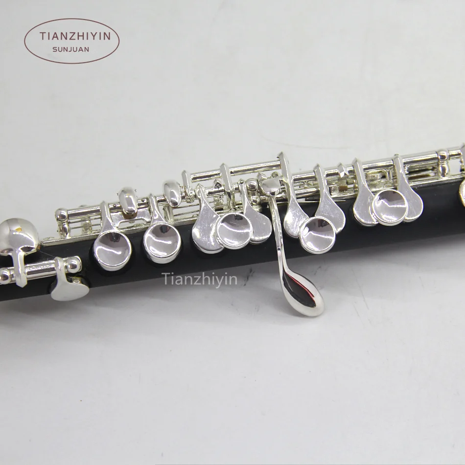 Advanced piccolo c key silver plated nice sound composite wood  Body made of plastic and ebony powder  1pcs