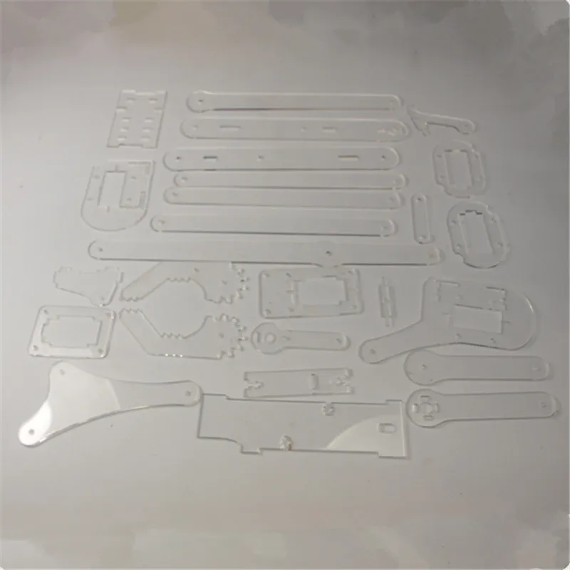 DIY meArm Max Bigger Badder Robot Arm mechanical acrylic plate kit/set 3mm laser cut acrylic plate kit big claws/ sticks parts