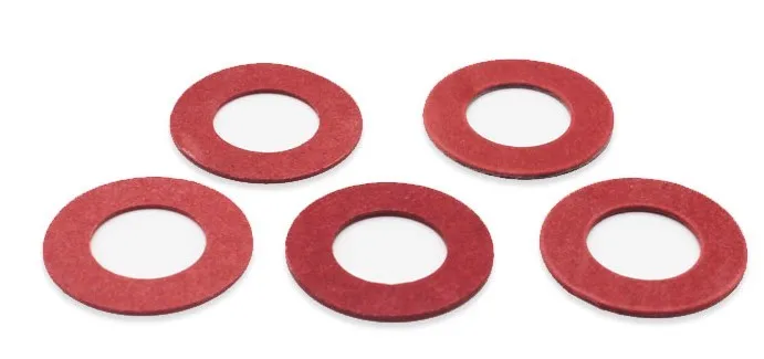 

50pcs/lot M10/M12/M14 steel flat pad insulation washer red paper gasket spacer insulating spacers hardware301