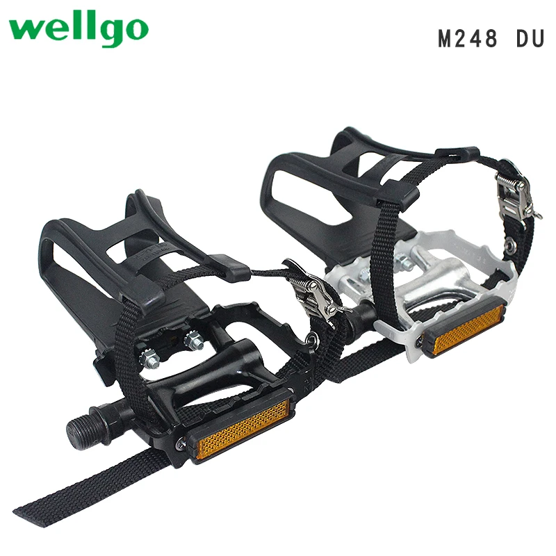 WELLGO M248DU MTB Bike Pedals Aluminum Alloy Peilin bearing Mountain Bicycle Pedal with dog's mouth Bicycle Parts