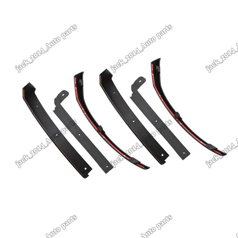 Black Matte Car Splash Guard Mudguard Fender 6pcs/set For Chevy Camaro 2017-2018