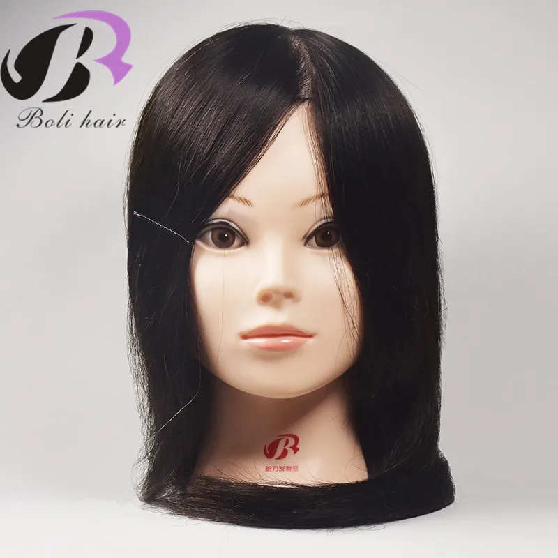 

Free Shipping Dummy Manequin Cosmetology Mannequin Heads 100% Natural Black Human Hair Training Mannequin Head With Human Hair