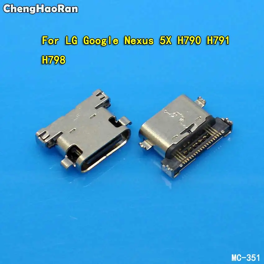 ChengHaoRan 2pcs TYPE C Micro USB Charger Charging Port Jack Socket Connector Repair Parts for LG Google Nexus 5X H790 H791 H798