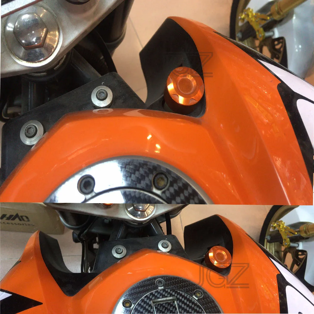 Orange Motorcycle CNC Aluminum Water Pipe Cap Cover for KTM Duke 125 200 390 2013 2014 2015 2016 2017 2018 Modified Accessories