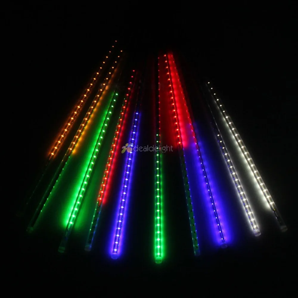 2set 50cm 3528 SMD Meteor Shower Rain lights 54LED 10 Tubes String Evening Party Lamp Led Meteor Tube SMD Double-Sided String