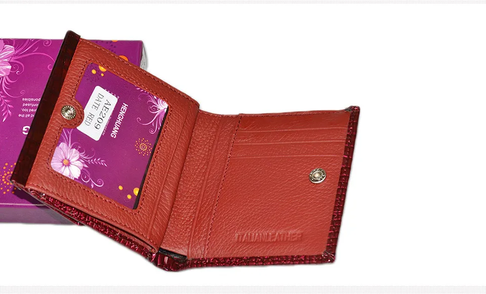 HH Echtem Leder frauen Brieftasche Mini Brieftaschen Frauen Kurze Kupplung Luxus Weibliche Geldbörse der Dame Geldbörsen – Detail 16