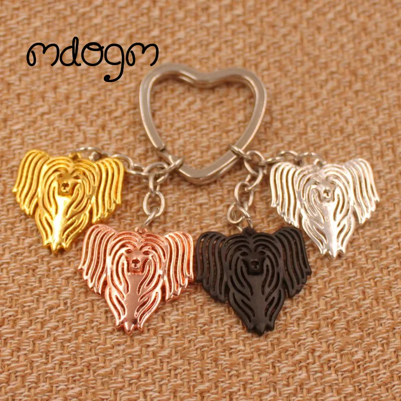 Chinese Crested Dog Animal Purse Handbag Charm Handmade Pendant Keychain For Bag Car Women Men Key Ring Love Jewelry K106