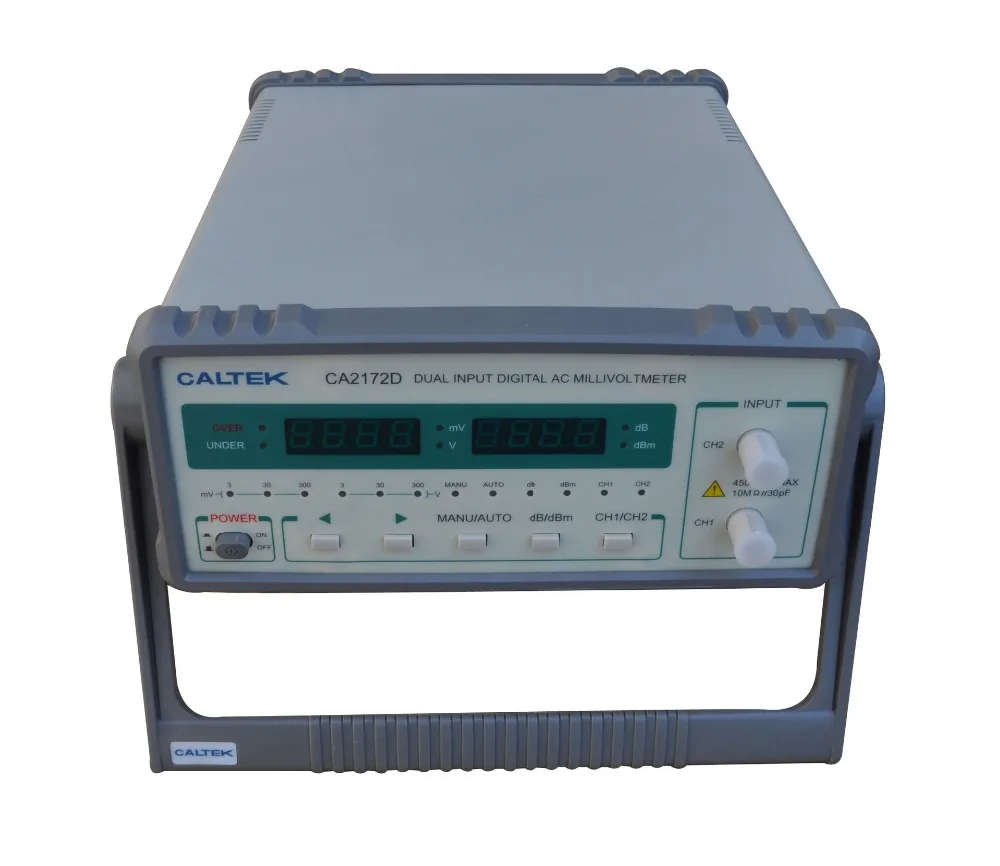 O voltímetro 100uv-300v de digitas da c.a. da entrada dobro do canal de yangzhong caltek ca2172d, faixa de frequência é 10hz-2mhz