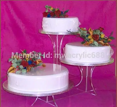 

Exquisite 3 Tier Acrylic Bracket Birthday Wedding Cake Stand Pastry Serving Platter Dessert Party Serving Platter for Wedding