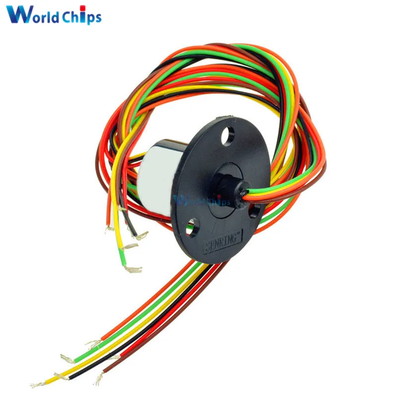 12.5mm 300Rpm 6 Wires CIRCUITSx2A Capsule Slip Ring AC 240V for Monitor Robotic