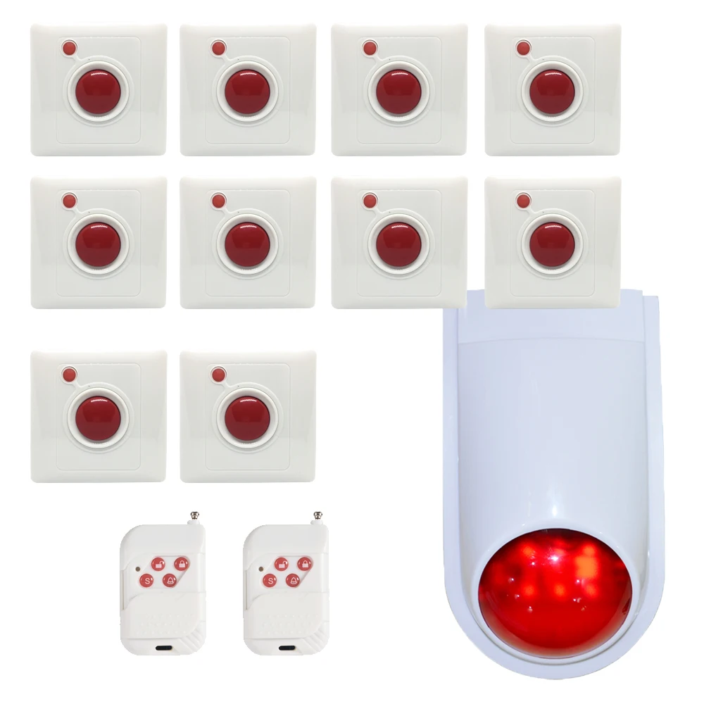 Newest Emergency calling system wireless button 86mm wall-mounted 433mhz Home security alarm system hospital and hotel room use