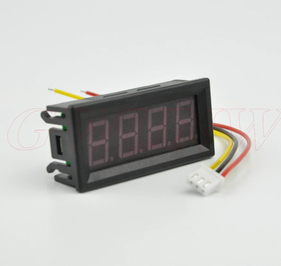 GWUNW BY456V  DC  10V 30V 50V 100V  200V4 bit  Voltage Tester Meter digital voltmeter  Panel Meter  red blue green  0.56 inch