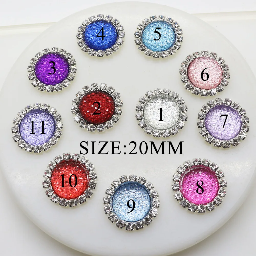 10pcs/lot Acrylic Crystal Button Sky Stars Diamond Rhinestone Buttons for Wedding Hair&Scarpbooking Decoration Craft Accessories