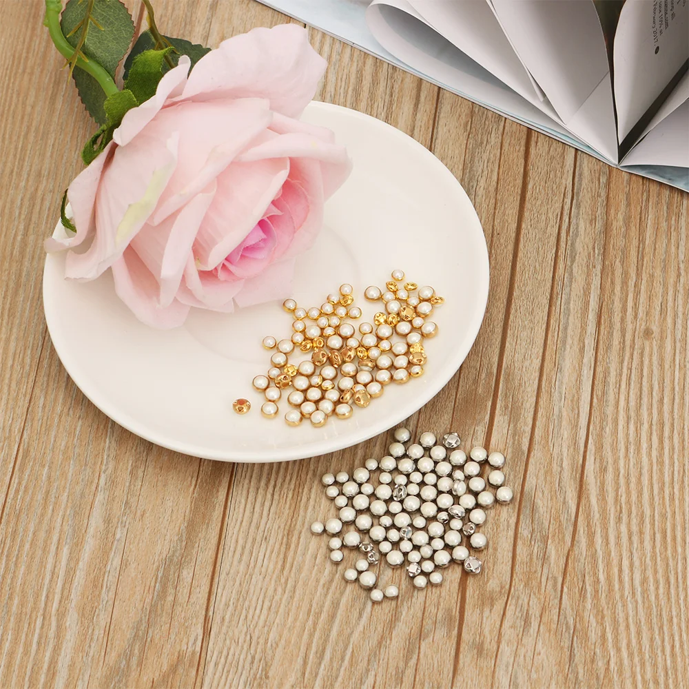 50pcs/Pack Mini Doll Buttons Ultra-small Pearl Buckle Doll Belt Buckle Doll Shoes Buckle Blyth Doll Clothing Buckles