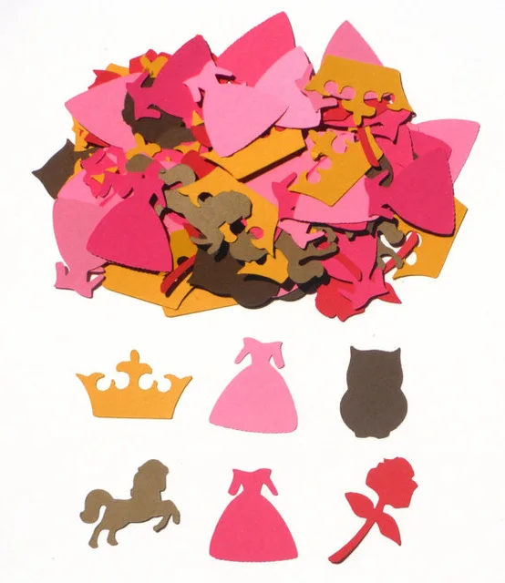 Princess Aurora Inspired Party Confetti Set of 120assorted Pieces - Sleeping Beauty Table decor scrapbook Confettis