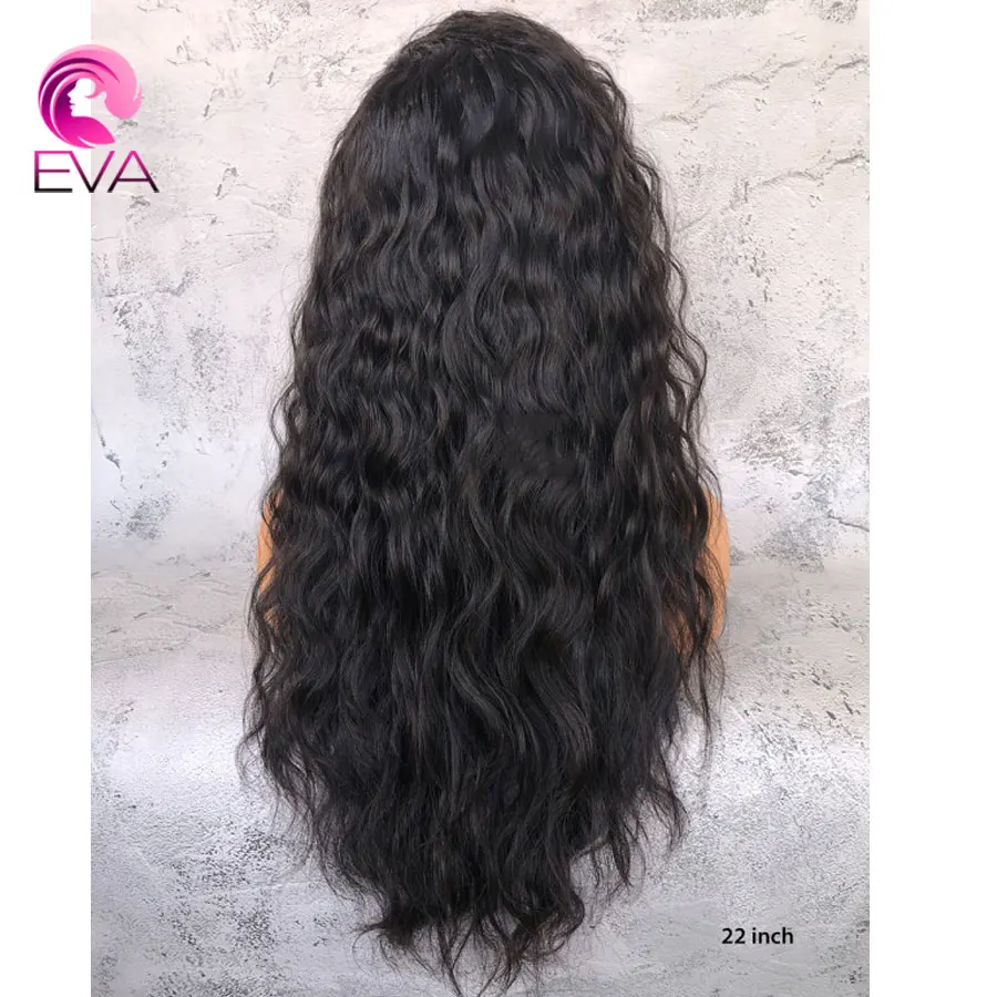 Perruque lace front wig Remy brésiliennes 13x6-EVA, Perruque frontale à dentelle de cheveux de bébé, perruque pour femmes noires de cheveux pre-plucked avec nœuds décolorés