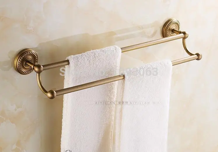 

Antique Copper Towel Hanging Rack Bar Continental Bathroom Shelf Accessories Classic Retro