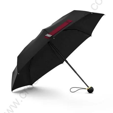 96cm diameter Five fold Anti-thunder windproof fiberglass circular palm parasol aluminium superlight compact pocket bag umbrella