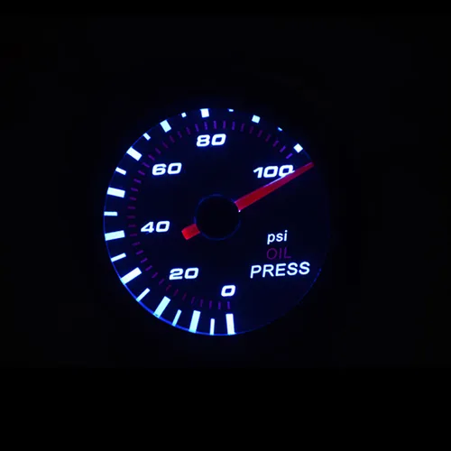 Imagen 2 del producto Boost de 52mm/vácuo/temperatura del agua/temperatura del aceite/prensa de aceite/voltaje/tacómetro/relación de combustible de aire/medidor EGT Led analógico azul + cápsulas de calibre de 52MM