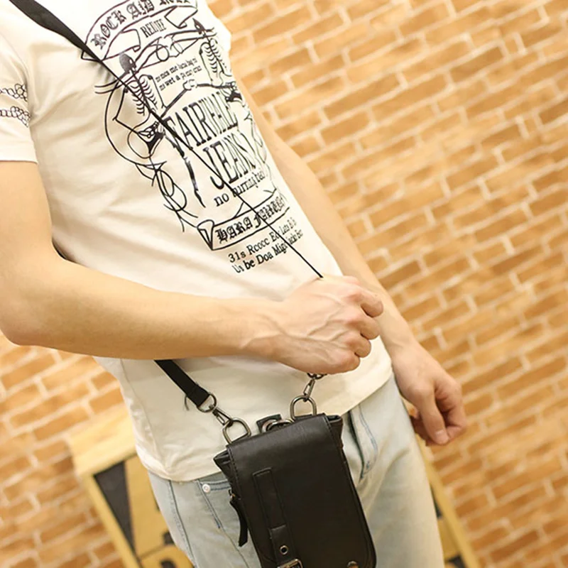 men waist bag pouch pack motorcycle Steam punk belt bag package Waist Bags sac banane pochete bolso cintura molle bag bum