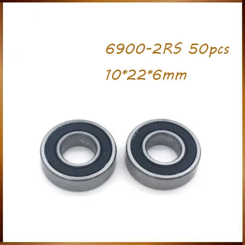 

Free shipping 50pcs 6900-2RS 6900RS Rubber Sealed Ball Bearing Miniature Bearing 10 x 22 x 6mm