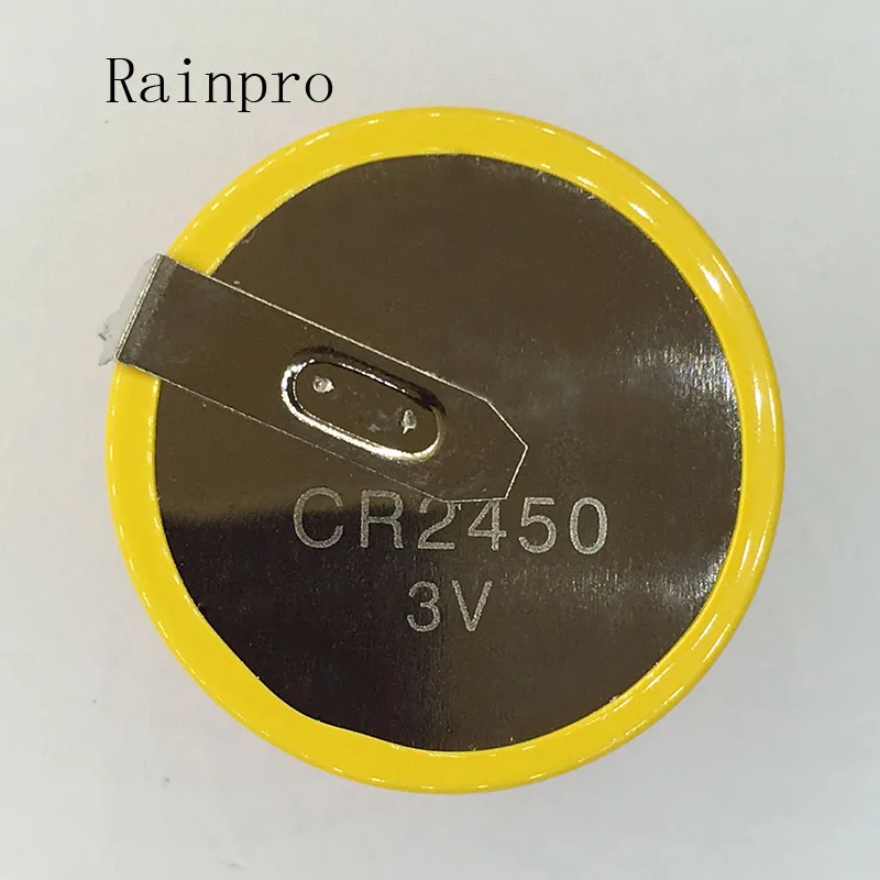  2PCS/LOT  CR2450 with pins 3V coin cell  2450 lithium battery