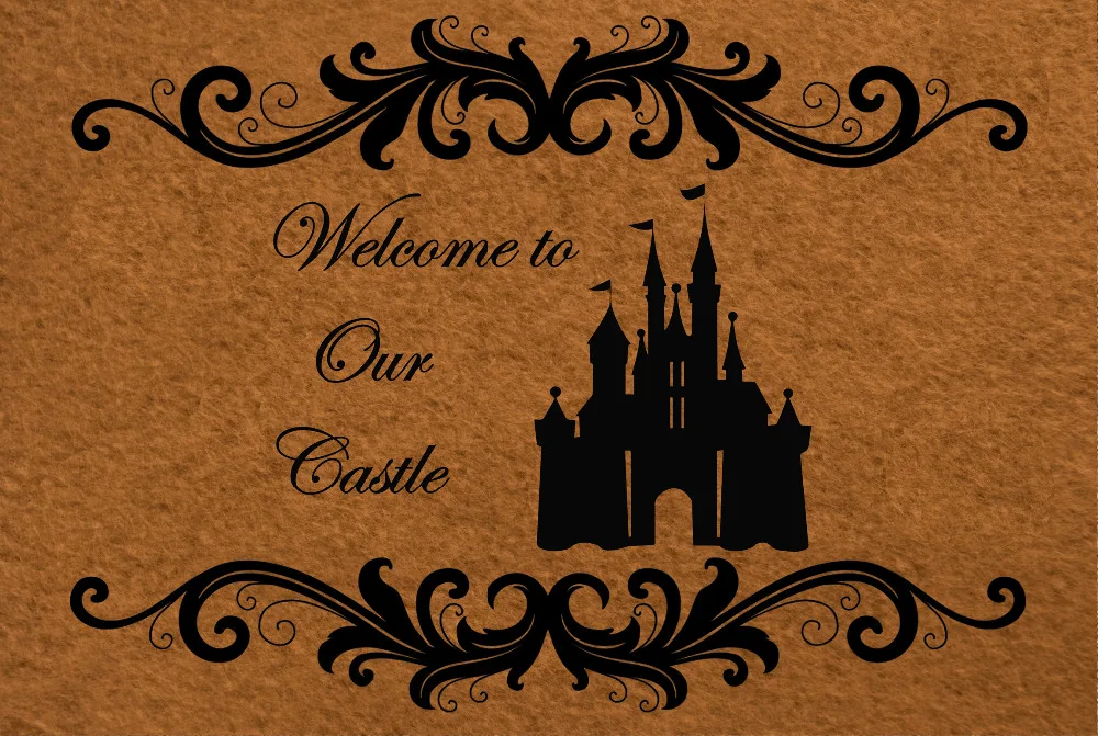 

Welcome to Our Castle Welcome Doormat Entrance Floor Mat Decorative Indoor/Outdoor Door Mat Non-Slip rubber Doormat