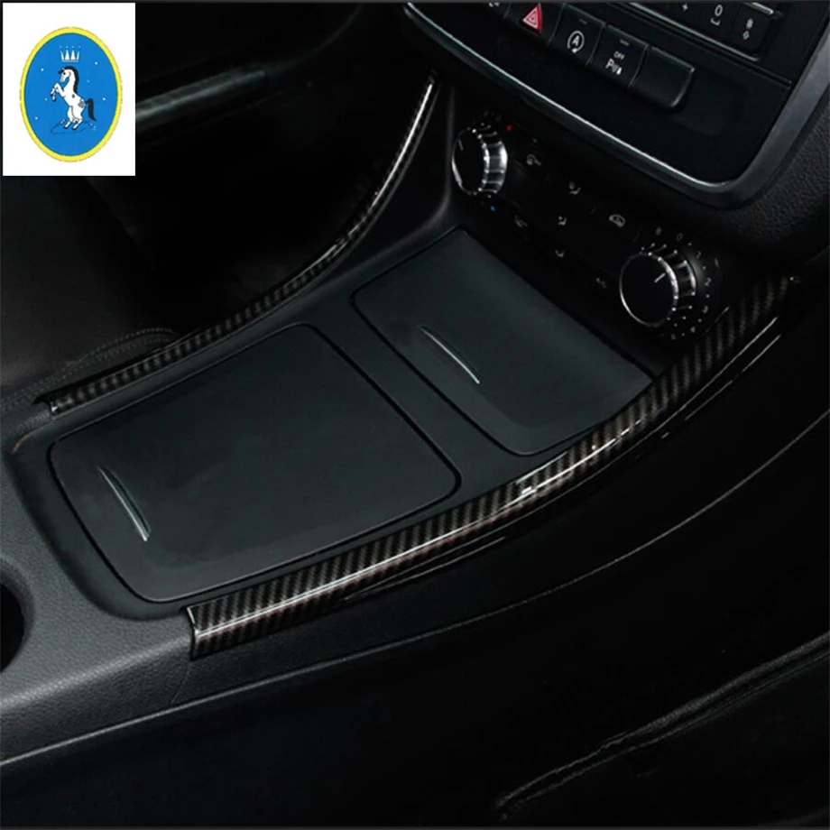 

Yimaautotrims Auto Accessory Central Control Water Cup Holder Storage Strip Cover Fit For Mercedes Benz GLA 200 220 X156 2018