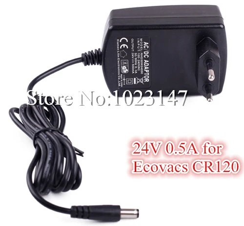 24V 0.5A AC/DC Charger Power Adapter for Ecovacs Robotic Cleaner Deebot X500,CR120 Vacuum Cleaner Parts Free Shipping to RU !