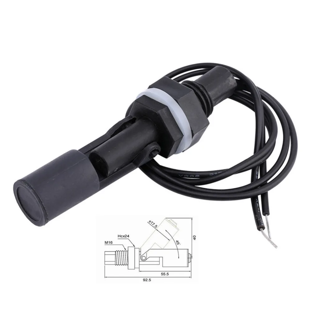 Tank Liquid Water Level Sensor Control Horizontal PP Side Mount Float Switch Automatic Water Pump Controller for Aquariums Fish