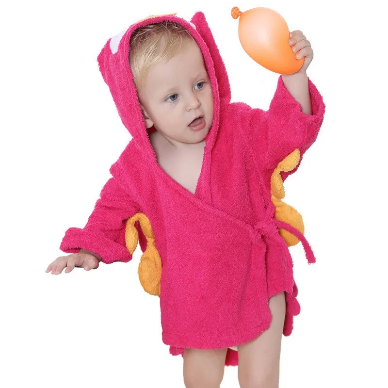 COOTELILI Baby Bathrobes for Girls Pajamas Kids 3D Animal Hooded Beach Towel Boys Bath Robe Sleepwear Baby Sleepwear & Robes