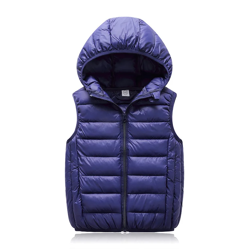 Hooded Child Waistcoat Children Outerwear Kids Jackets Warm Cotton Baby Boys Girls Vest For Spring Autumn 3-14 Years Old